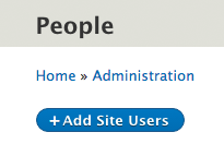 Add Site Users button