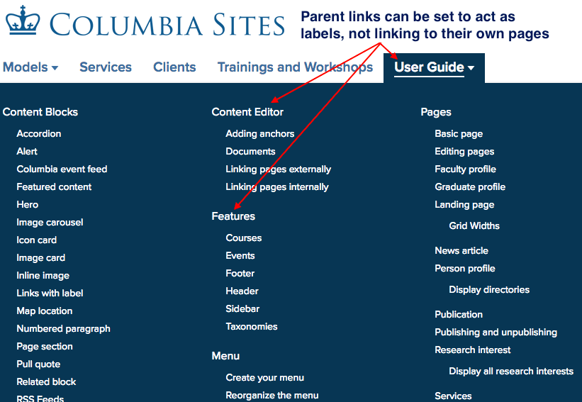 examples of parent links