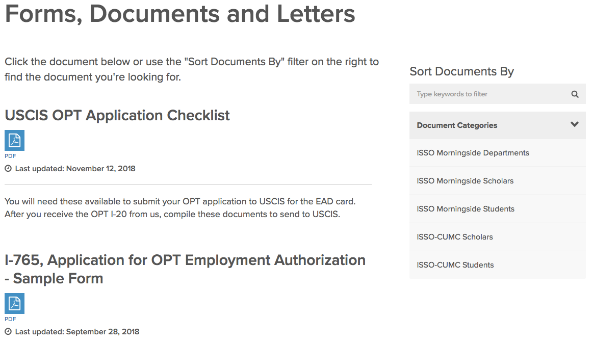 screenshot for document library