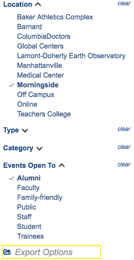 Importing events from the public University calendar Columbia Sites Importing events from the public University calendar Columbia Sites