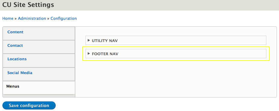 fields visible when expand footer nav
