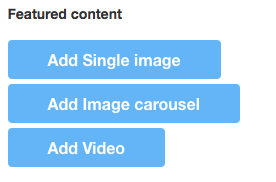 interface for selecting featured content