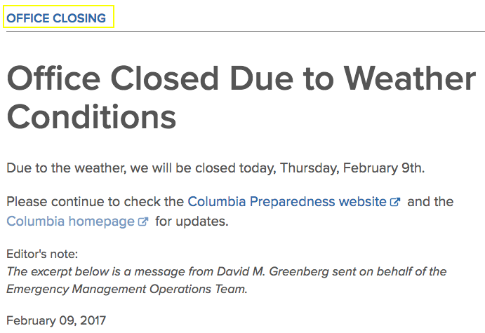 office closed message
