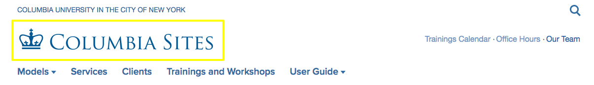 Logo settings rendered on header