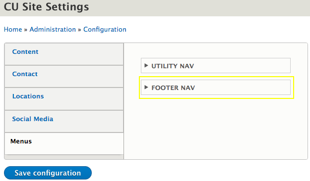 expand footer to see fields