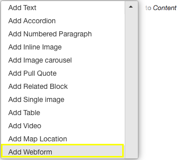 select webform