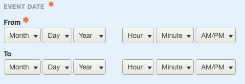 interface for date fields