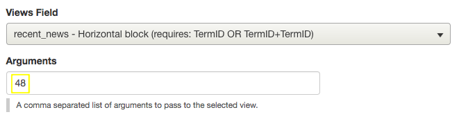 interface for inserting TermID