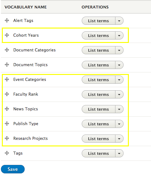 see all taxonomy categories