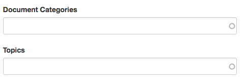 document categories and topics fields