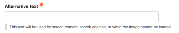 alt text field