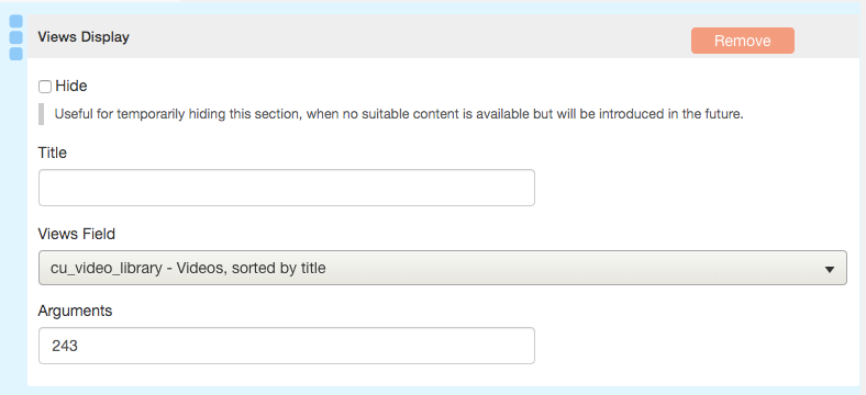 interface to enter arguments