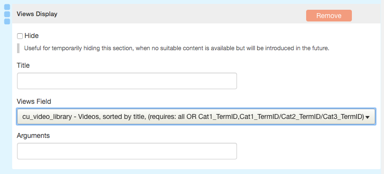 interface to select cu_video_library, Videos, sorted by title (requires all OR CAT1_TermID,CAT1_TermID/CAT2_TermID/CAT3_TermID)