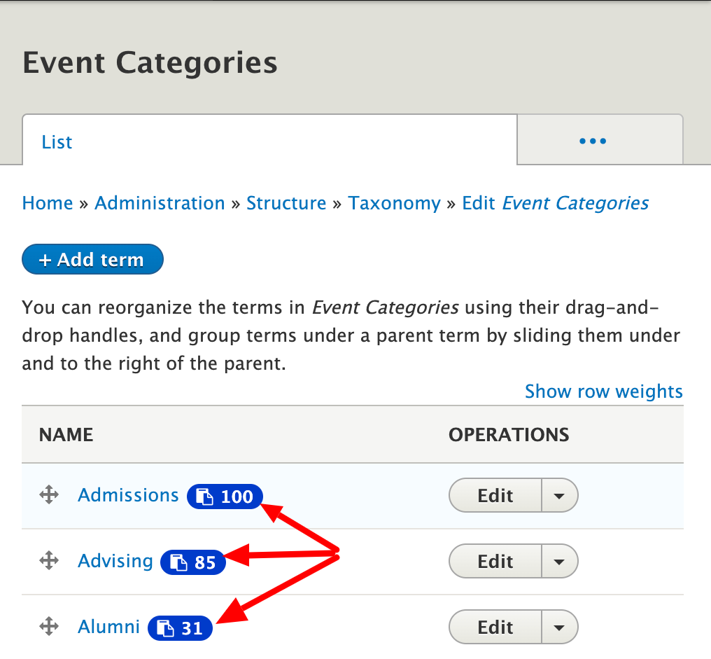 finding the term id