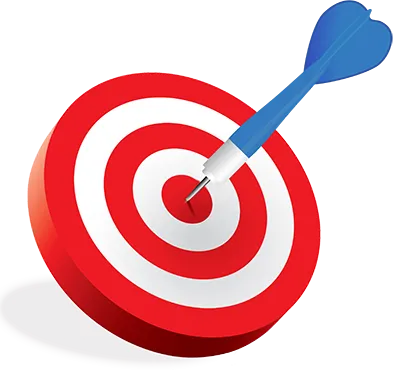 Dart hits bullseye dead center.