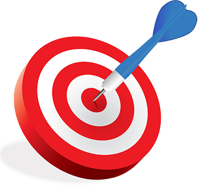 Dart hits bullseye dead center.