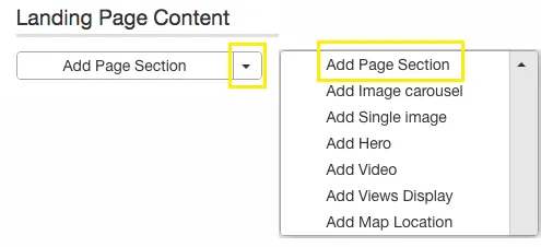 Add Page Section