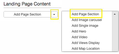 Add Page Section