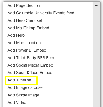 Add Timeline