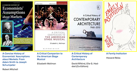 book covers positoned side by side illustrating the bookshelf