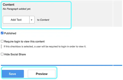 text highlighint additional content to add onto document type and save buttton 