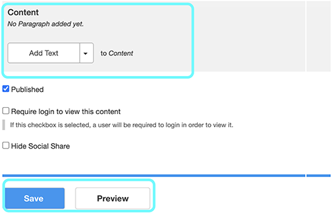 text highlighint additional content to add onto document type and save buttton