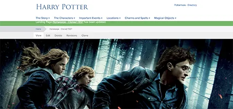harry potter and friends run through the forest dressed in dark clothing