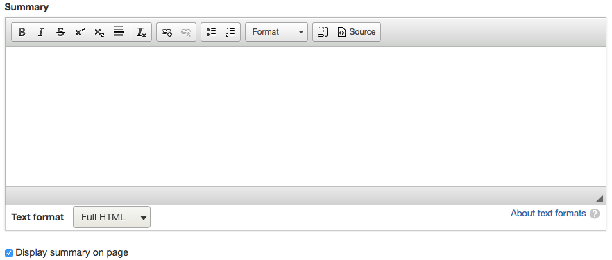 Summary field