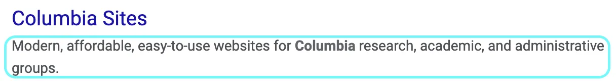 text describing sample meta description 