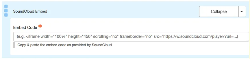 Paste the Embed Code into Columbia Sites