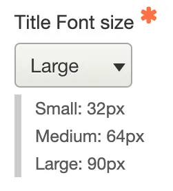 Set the Title Font Size