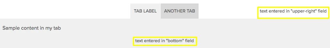 how labels for a header and footer display