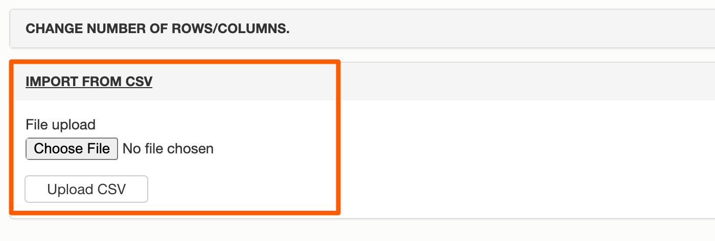 Import a CSV file