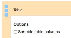 Enable Sorting