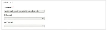 Send To configuration