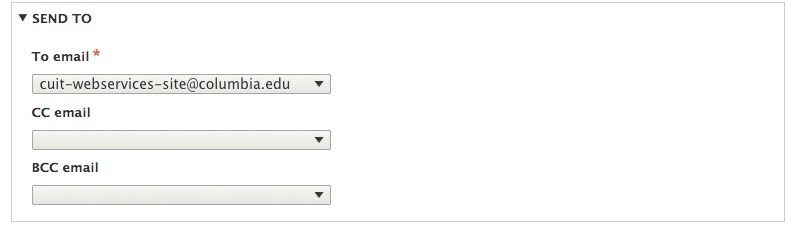 Send To configuration