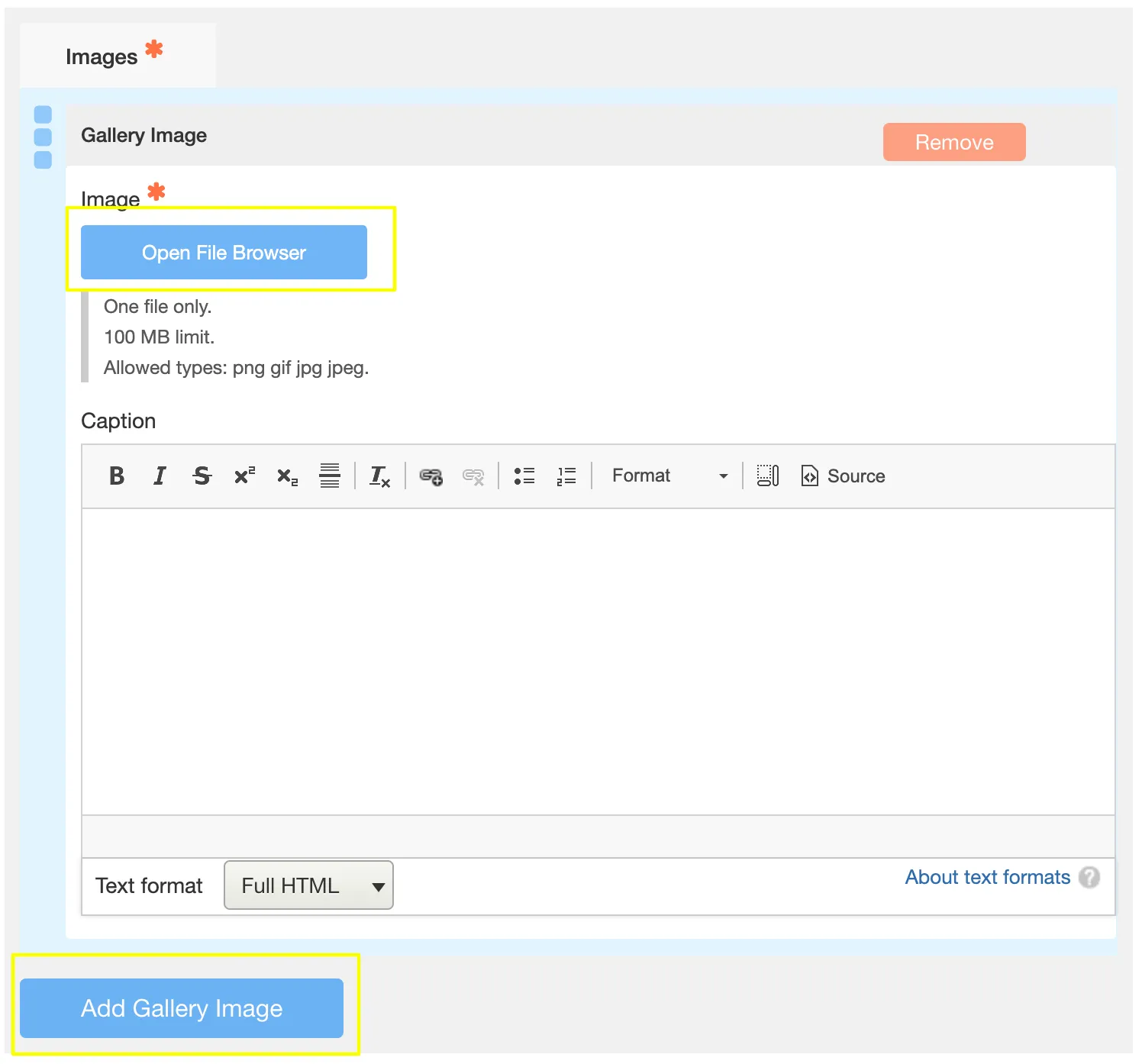 Add Images and Captions