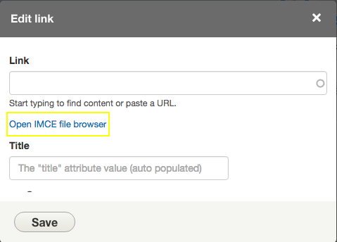 Open IMCE file browser.