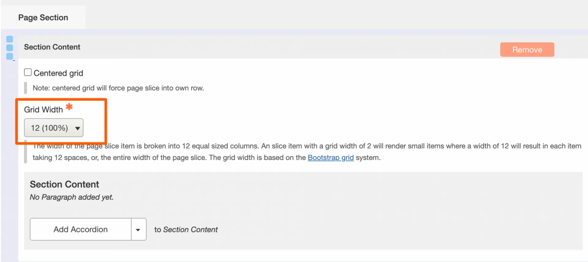 Set a Grid Width