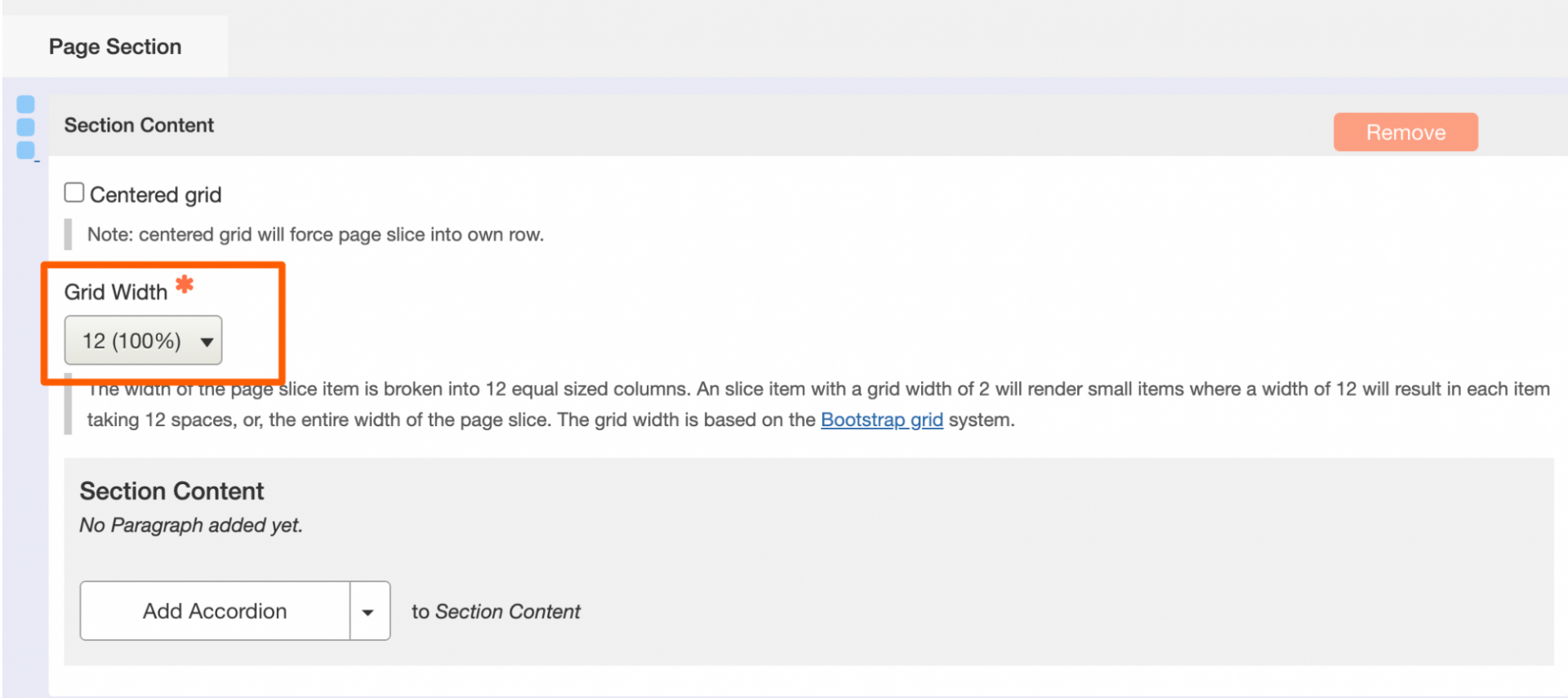 Set a Grid Width