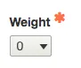 set the weight
